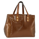 LOUIS VUITTON Monogram Vernis Reade PM Hand Bag Bronze M91146 LV Auth BSZ490-1