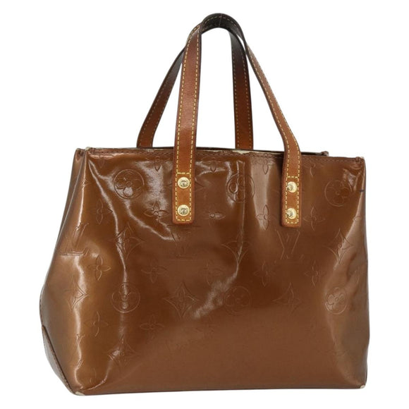 LOUIS VUITTON Monogram Vernis Reade PM Hand Bag Bronze M91146 LV Auth BSZ490