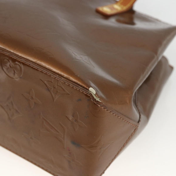 LOUIS VUITTON Monogram Vernis Reade PM Hand Bag Bronze M91146 LV Auth BSZ490