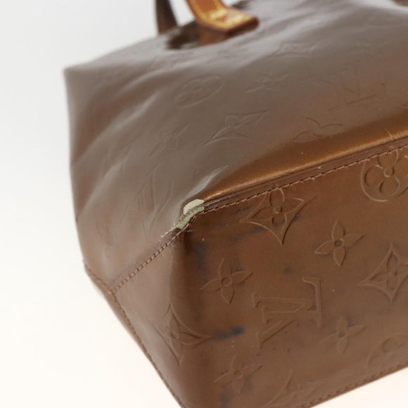 LOUIS VUITTON Monogram Vernis Reade PM Hand Bag Bronze M91146 LV Auth BSZ490