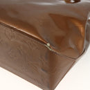 LOUIS VUITTON Monogram Vernis Reade PM Hand Bag Bronze M91146 LV Auth BSZ490-15
