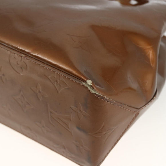LOUIS VUITTON Monogram Vernis Reade PM Hand Bag Bronze M91146 LV Auth BSZ490