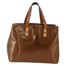 LOUIS VUITTON Monogram Vernis Reade PM Hand Bag Bronze M91146 LV Auth BSZ490-13