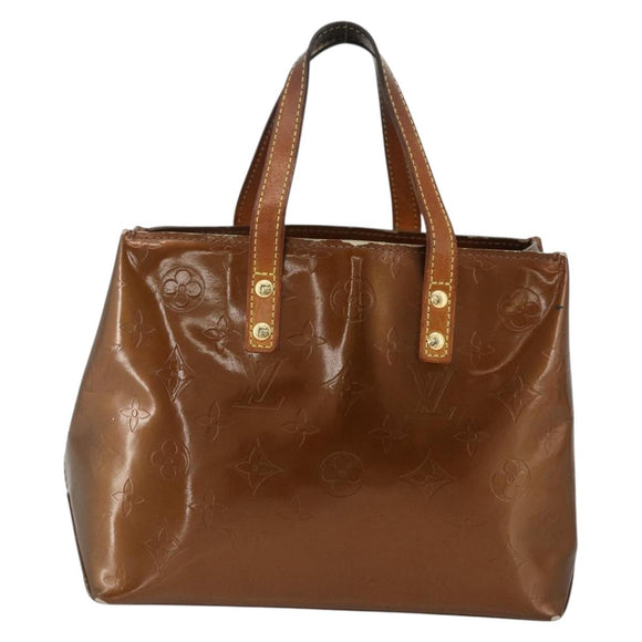 LOUIS VUITTON Monogram Vernis Reade PM Hand Bag Bronze M91146 LV Auth BSZ490