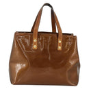 LOUIS VUITTON Monogram Vernis Reade PM Hand Bag Bronze M91146 LV Auth BSZ490-2