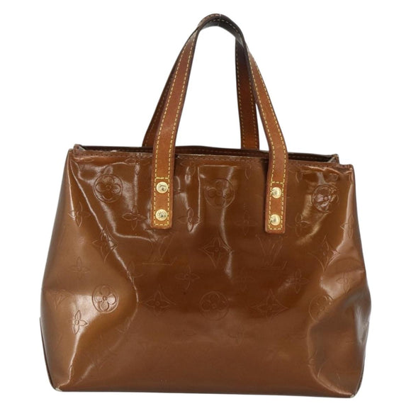 LOUIS VUITTON Monogram Vernis Reade PM Hand Bag Bronze M91146 LV Auth BSZ490