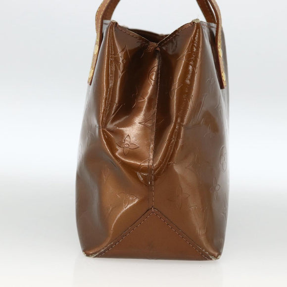 LOUIS VUITTON Monogram Vernis Reade PM Hand Bag Bronze M91146 LV Auth BSZ490