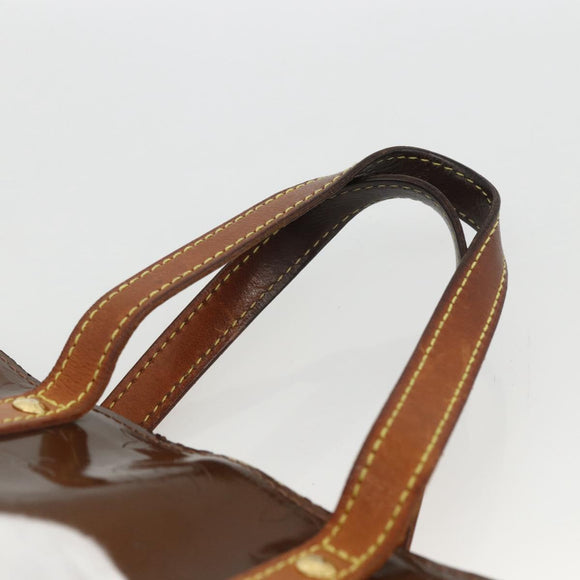 LOUIS VUITTON Monogram Vernis Reade PM Hand Bag Bronze M91146 LV Auth BSZ490