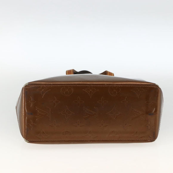 LOUIS VUITTON Monogram Vernis Reade PM Hand Bag Bronze M91146 LV Auth BSZ490