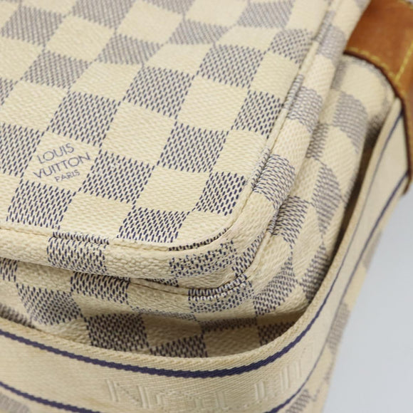 LOUIS VUITTON Damier Azur Naviglio Shoulder Bag N51189 LV Auth BSZ491