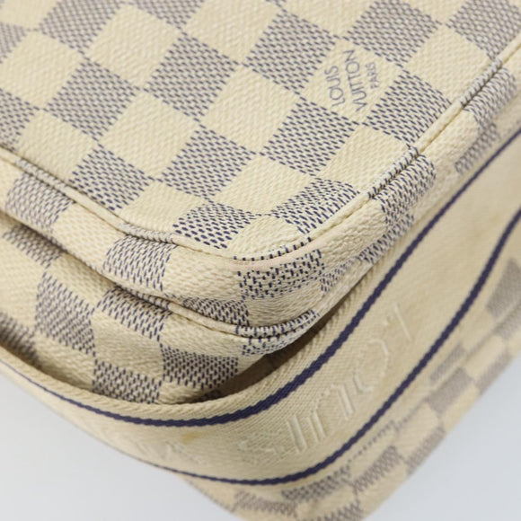 LOUIS VUITTON Damier Azur Naviglio Shoulder Bag N51189 LV Auth BSZ491