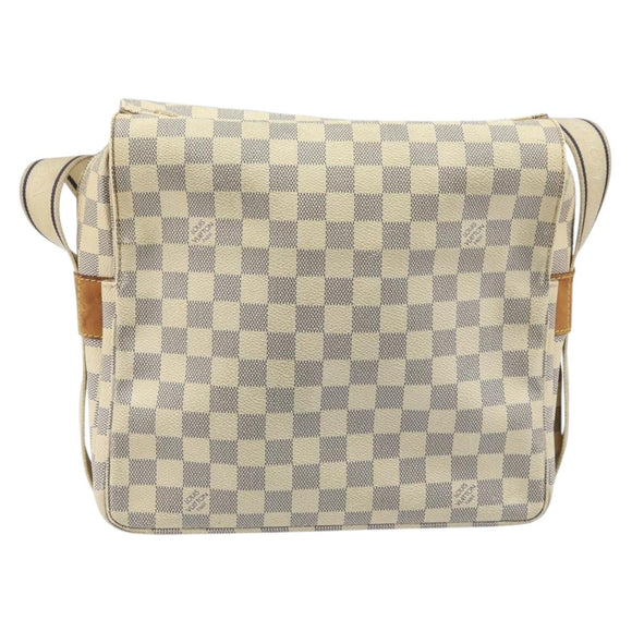 LOUIS VUITTON Damier Azur Naviglio Shoulder Bag N51189 LV Auth BSZ491