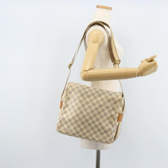 LOUIS VUITTON Damier Azur Naviglio Shoulder Bag N51189 LV Auth BSZ491