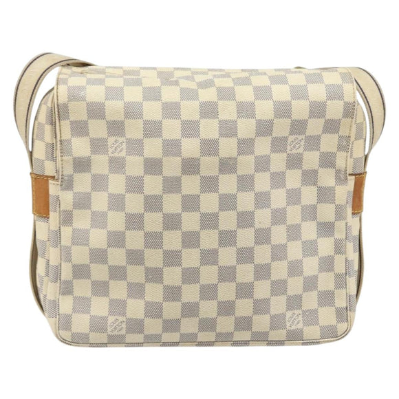 LOUIS VUITTON Damier Azur Naviglio Shoulder Bag N51189 LV Auth BSZ491