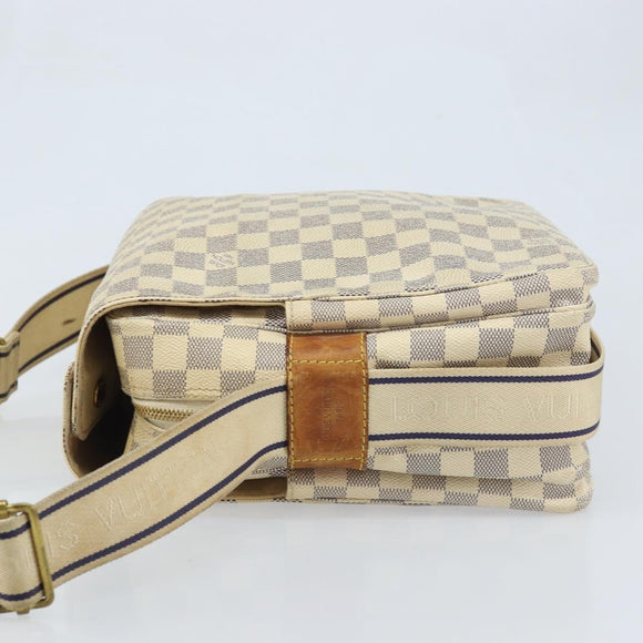 LOUIS VUITTON Damier Azur Naviglio Shoulder Bag N51189 LV Auth BSZ491