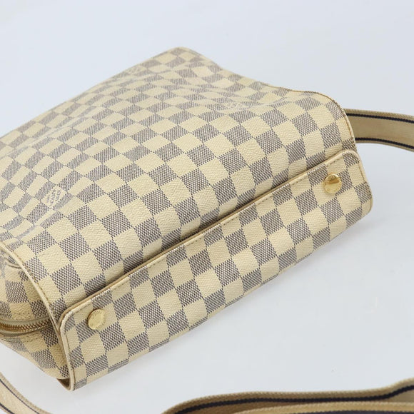 LOUIS VUITTON Damier Azur Naviglio Shoulder Bag N51189 LV Auth BSZ491