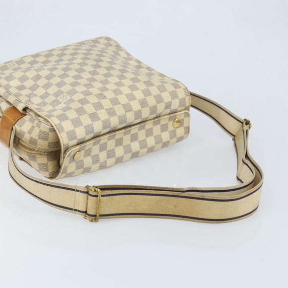 LOUIS VUITTON Damier Azur Naviglio Shoulder Bag N51189 LV Auth BSZ491