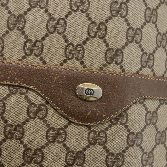 GUCCI GG Supreme Web Sherry Line Tote Bag PVC Beige Gold 39 02 003 Auth BSZ492