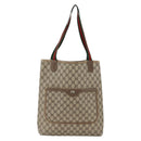 GUCCI GG Supreme Web Sherry Line Tote Bag PVC Beige Gold 39 02 003 Auth BSZ492-13