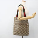 GUCCI GG Supreme Web Sherry Line Tote Bag PVC Beige Gold 39 02 003 Auth BSZ492-21