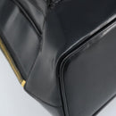 GUCCI Bamboo Shoulder Bag Patent leather Black Gold 000 2113 0027 Auth BSZ493-15