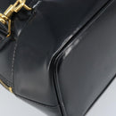 GUCCI Bamboo Shoulder Bag Patent leather Black Gold 000 2113 0027 Auth BSZ493-9