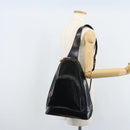GUCCI Bamboo Shoulder Bag Patent leather Black Gold 000 2113 0027 Auth BSZ493-24