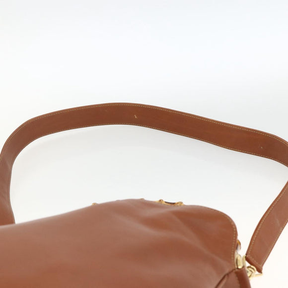 GUCCI Bamboo Hand Bag Leather 2way Brown Gold 001 2113 1638 Auth BSZ494