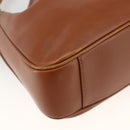GUCCI Bamboo Hand Bag Leather 2way Brown Gold 001 2113 1638 Auth BSZ494-13