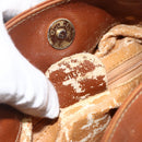 GUCCI Bamboo Hand Bag Leather 2way Brown Gold 001 2113 1638 Auth BSZ494-22