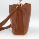 GUCCI Bamboo Hand Bag Leather 2way Brown Gold 001 2113 1638 Auth BSZ494-5
