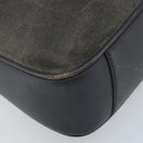 GUCCI Bamboo Hand Bag Leather 2way Black Gold 001 1705 1638 Auth BSZ495-13