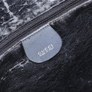 GUCCI Bamboo Hand Bag Leather 2way Black Gold 001 1705 1638 Auth BSZ495-16