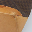 CELINE Macadam Canvas Tote Bag PVC Leather Brown Gold Auth BSZ496-14