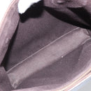 CELINE Macadam Canvas Tote Bag PVC Leather Brown Gold Auth BSZ496-23