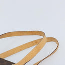 CELINE Macadam Canvas Tote Bag PVC Leather Brown Gold Auth BSZ496-8