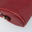 Christian Dior Honeycomb Canvas Shoulder Bag PVC Red Gold Auth BSZ497-14