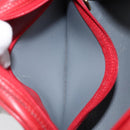 Christian Dior Honeycomb Canvas Shoulder Bag PVC Red Gold Auth BSZ497-21