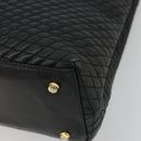 BALLY Chain Shoulder Bag Leather Black Gold Auth BSZ498-9