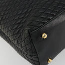 BALLY Chain Shoulder Bag Leather Black Gold Auth BSZ498-14
