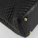 BALLY Chain Shoulder Bag Leather Black Gold Auth BSZ498-16