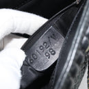 BALLY Chain Shoulder Bag Leather Black Gold Auth BSZ498-12