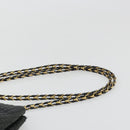 BALLY Chain Shoulder Bag Leather Black Gold Auth BSZ498-8