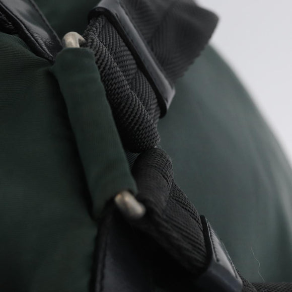 PRADA Backpack Nylon Green Silver Auth BSZ500
