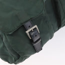 PRADA Backpack Nylon Green Silver Auth BSZ500-23