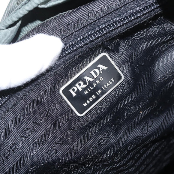 PRADA Backpack Nylon Green Silver Auth BSZ500