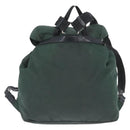 PRADA Backpack Nylon Green Silver Auth BSZ500-2