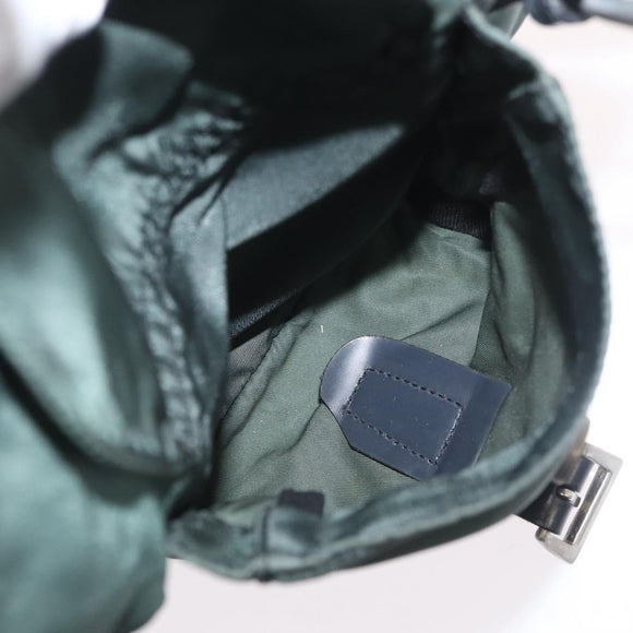 PRADA Backpack Nylon Green Silver Auth BSZ500