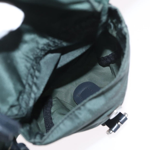PRADA Backpack Nylon Green Silver Auth BSZ500