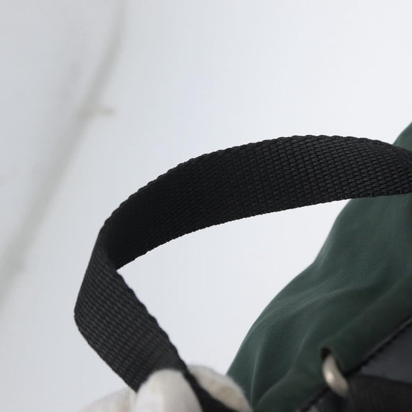PRADA Backpack Nylon Green Silver Auth BSZ500
